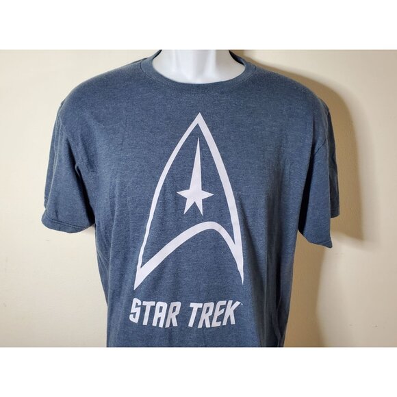 Star Trek T-Shirt Large Blue Cotton/Polyester Blend - Picture 2 of 8